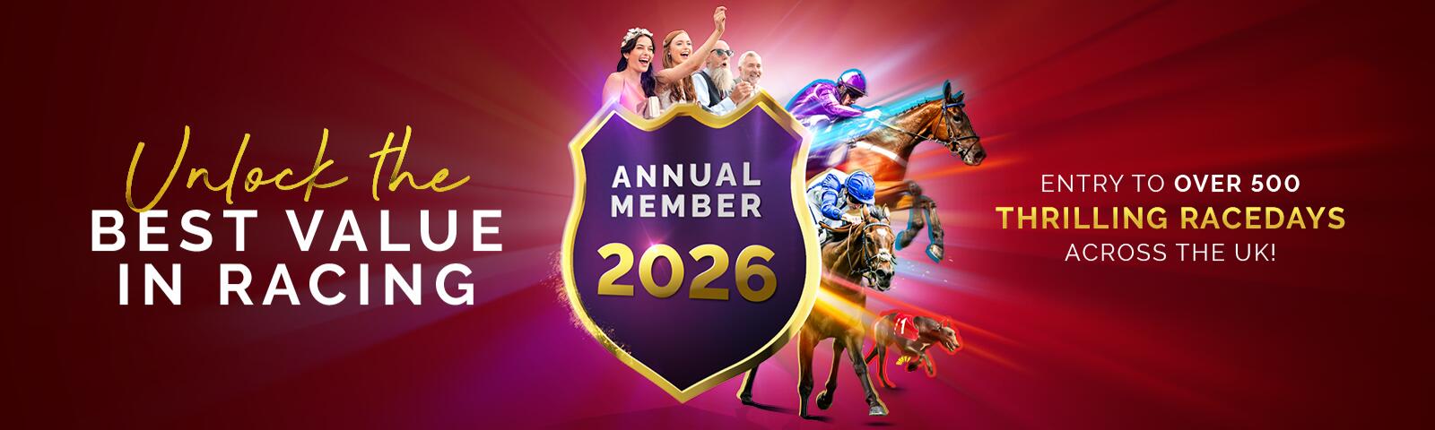 Annual Memberships 2026 at Sedgefield Racecourse